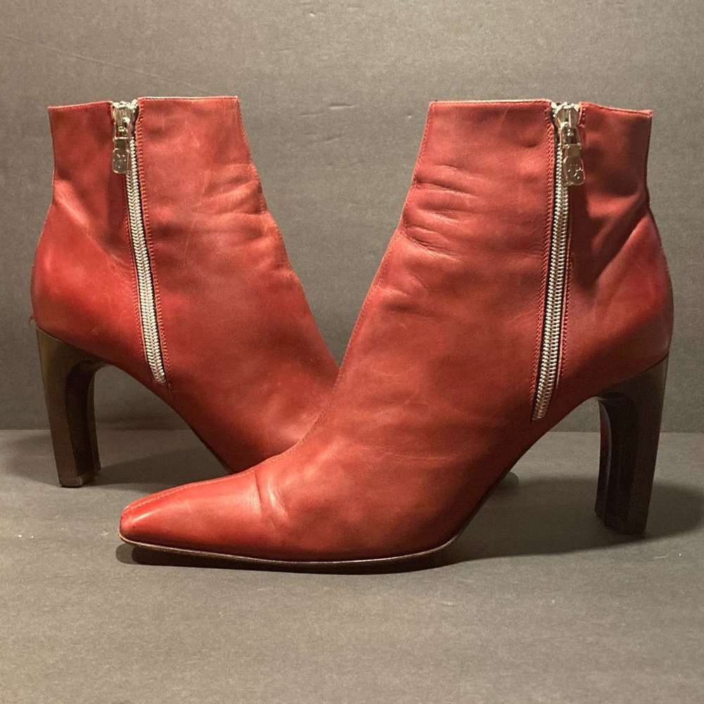 Donald Pliner Leather Distress Boots Booties Shoes Mountains Of Italy Made 9 M